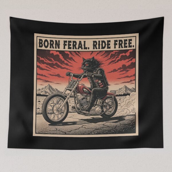 Item preview, Born Feral. Ride Free. designed and sold by Fur and Fury MC.