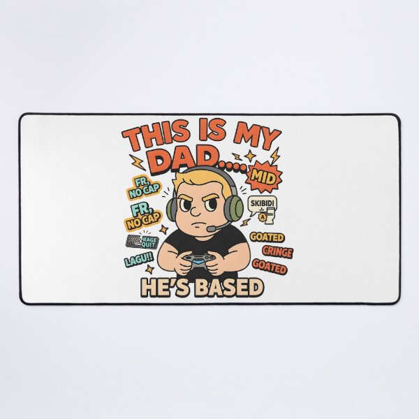 Item preview, Based Gamer Dad Meme Cartoon designed and sold by AnnDesignStudio.