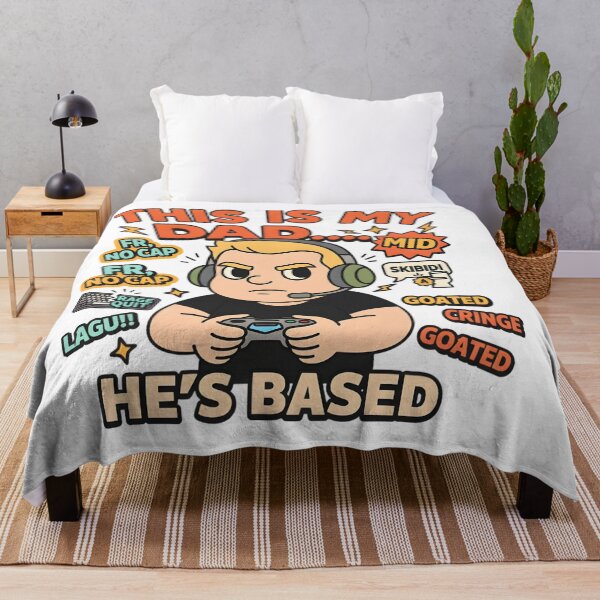 Item preview, Based Gamer Dad Meme Cartoon designed and sold by AnnDesignStudio.