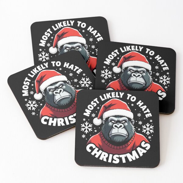 Item preview, Most Likely To Hate The Matching Christmas Angry Gorilla  designed and sold by FrascatiStudio.