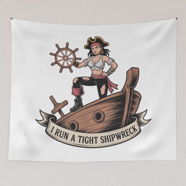 Item preview, Badass Pirate – Tight Shipwreck Design designed and sold by Fadi Alyaldani.