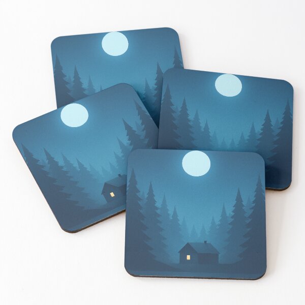 Item preview, Moonlit Cabin in the Pines designed and sold by Fernova.