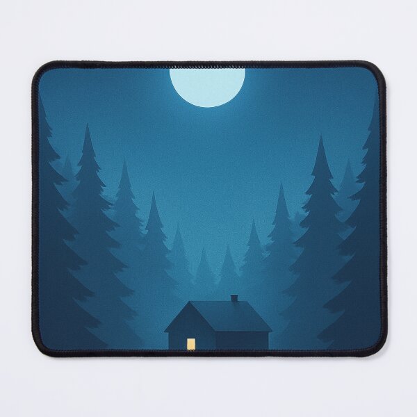Item preview, Moonlit Cabin in the Pines designed and sold by Fernova.