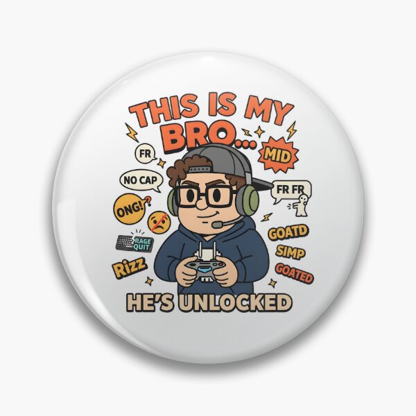 Item preview, Unlocked Gamer Bro Meme Art designed and sold by AnnDesignStudio.