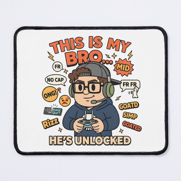 Item preview, Unlocked Gamer Bro Meme Art designed and sold by AnnDesignStudio.