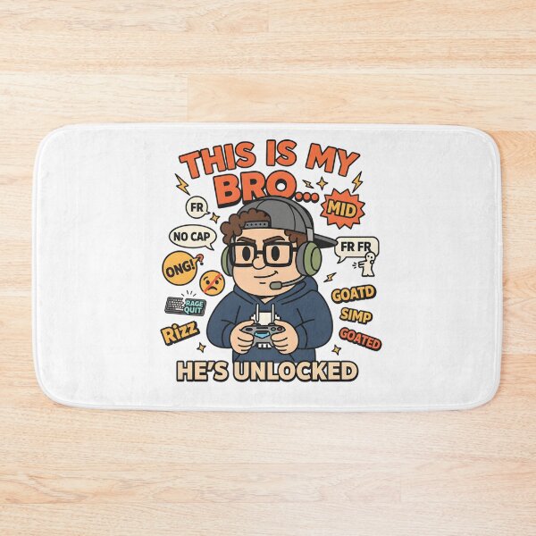 Item preview, Unlocked Gamer Bro Meme Art designed and sold by AnnDesignStudio.