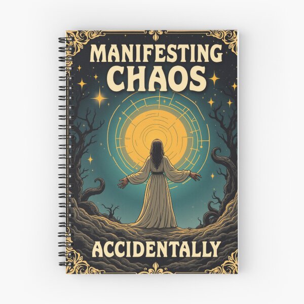 Item preview, Manifesting Chaos Accidentally | Funny Witchy Spiritual Humor Gift Journal designed and sold by Antik by Schulz.