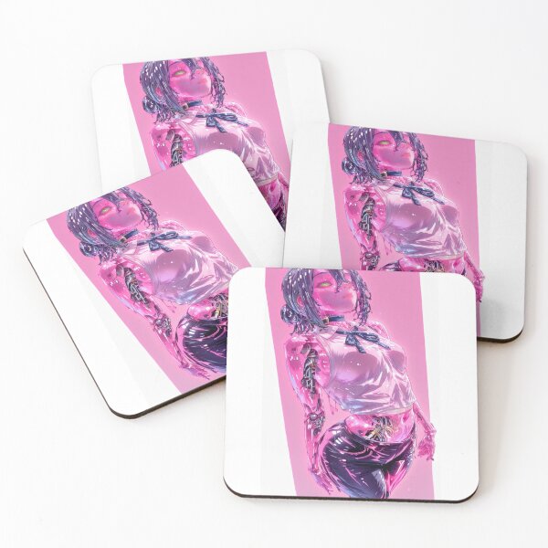 Item preview, Cyber Pink Anime Cyborg Girl – Futuristic Digital vol.5 designed and sold by EpicMerchRealm.