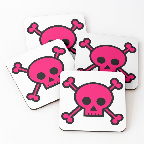 Item preview, hot pink skull and bones designed and sold by laribot.