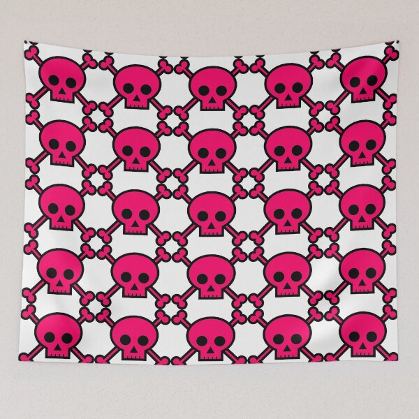 Item preview, hot pink skull and bones designed and sold by laribot.