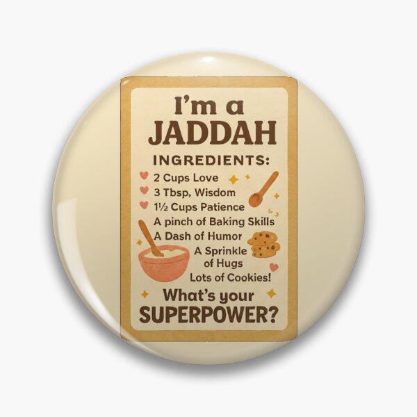 Item preview, I'm a Jaddah, What's Your Superpower? - Ingredients Recipe Funny Grandmother Kitchen Gift Design designed and sold by D-Islamic.