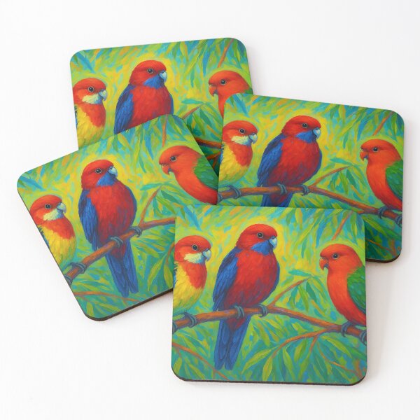 Item preview, Eastern Rosella, Crimson Rosella and Australian King-Parrot designed and sold by ZestArtStudio.