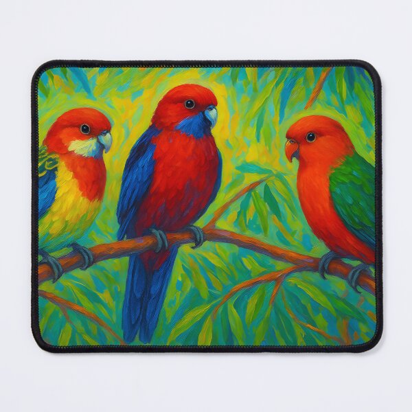 Item preview, Eastern Rosella, Crimson Rosella and Australian King-Parrot designed and sold by ZestArtStudio.