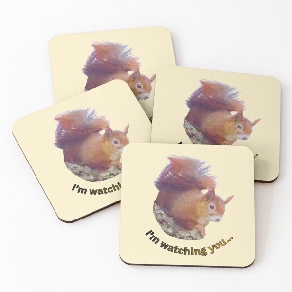 Item preview, Curious squirrel – “I’m watching you…” | Funny animal photo designed and sold by Katja LebenFreude.
