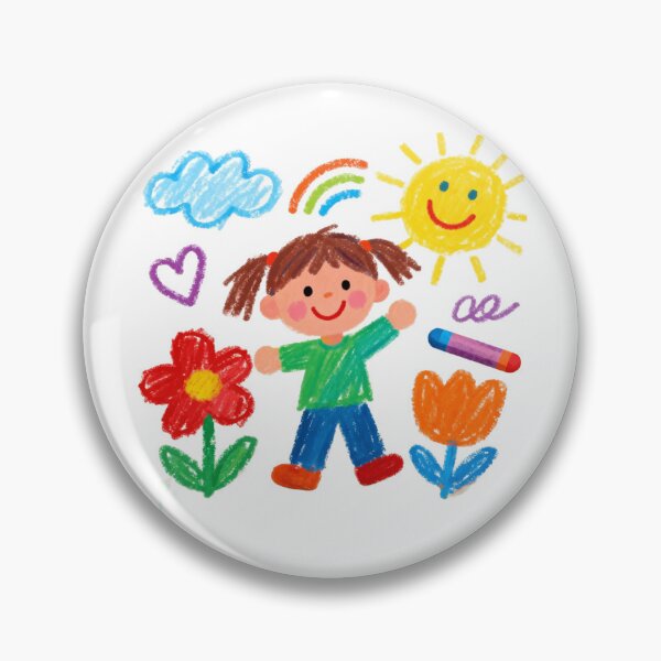 Artikelvorschau, Bunte Kinderzeichnung | Verspielte Kinderkunst für Kinderzimmer, Spielzimmer & als Geschenk entworfen und verkauft von Ditstyle.