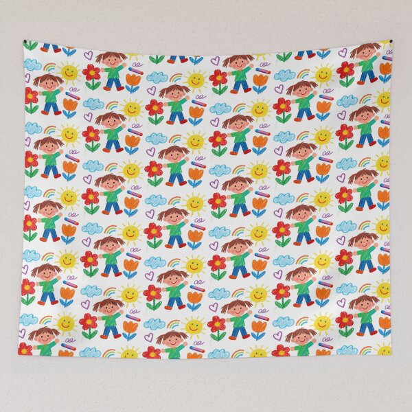 Item preview, Colorful Child's Drawing | Playful Kids Art for Nursery, Playroom & Gifts designed and sold by Ditstyle.