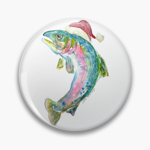 Item preview,  A Fishy Fishmas Trout designed and sold by Jen Galaxy Art.