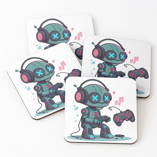 Item preview, Cute Robot Gamer Illustration designed and sold by Fadi Alyaldani.