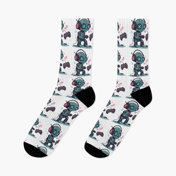 Item preview, Cute Robot Gamer Illustration designed and sold by Fadi Alyaldani.