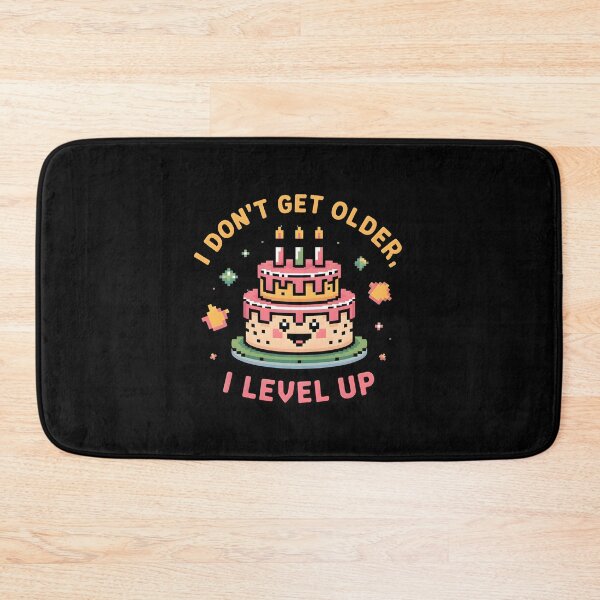 Item preview, Pixel Birthday Cake – I Don’t Get Older, I Level Up designed and sold by CalmDownZone ⭐️⭐️⭐️⭐️⭐️.