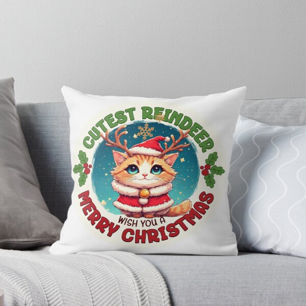 Item preview, Santa Claus cat. The cutest reindeer wishes you a Merry Christmas! designed and sold by Natalia-Vlad.