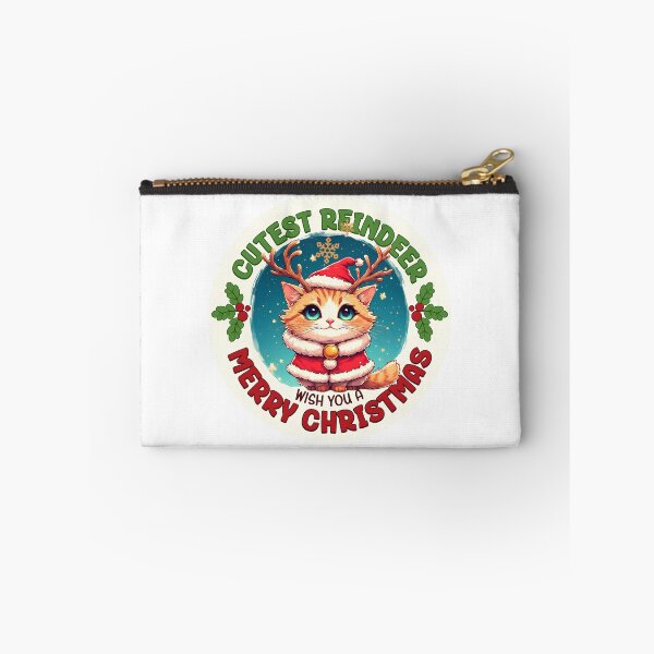 Item preview, Santa Claus cat. The cutest reindeer wishes you a Merry Christmas! designed and sold by Natalia-Vlad.