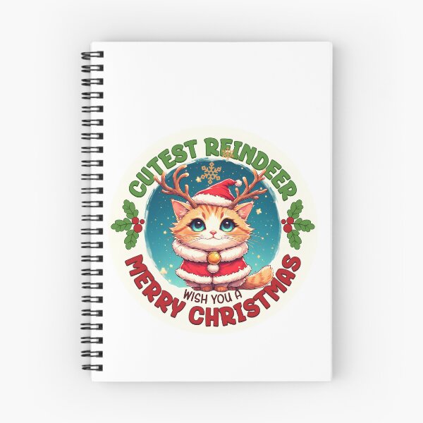Item preview, Santa Claus cat. The cutest reindeer wishes you a Merry Christmas! designed and sold by Natalia-Vlad.