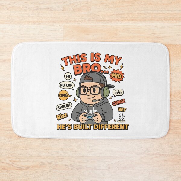 Item preview, Built Different Gamer Bro Meme Cartoon designed and sold by AnnDesignStudio.