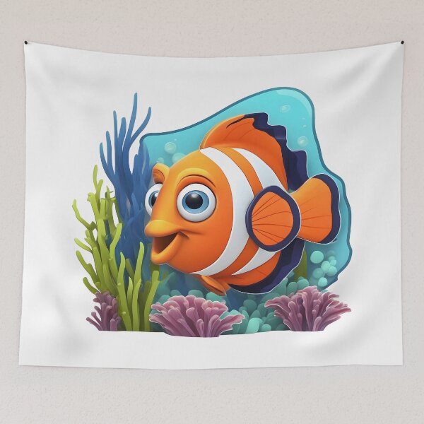 Item preview, Clown Fish among Algae designed and sold by KeepDream.