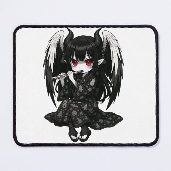 Item preview, Gothic Chibi Demon Angel – Christmas Kimono Flutist designed and sold by KamiVerse.