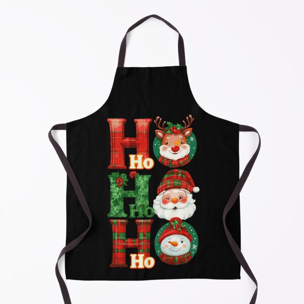 Item preview, Happy Christmas Ho Ho Ho Reindeer Santa Claus and Snowman designed and sold by OliDesigns.