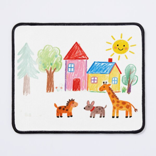 Item preview, Colorful Child’s Drawing – Playful Kids Artwork for Nursery & Playroom Décor designed and sold by Ditstyle.