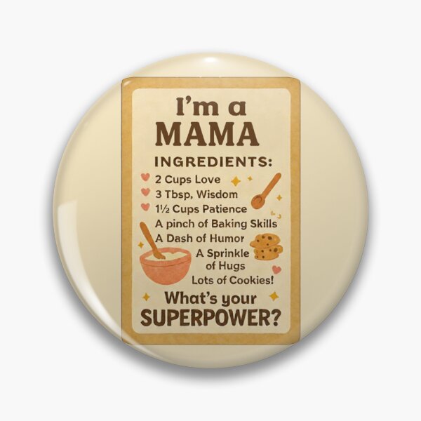Item preview, I'm a Mama, What's Your Superpower? - Ingredients Recipe Funny Grandmother Kitchen Gift Design designed and sold by D-Islamic.