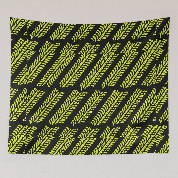 Item preview, Yellow Tire Track Racing Pattern designed and sold by SassyArtistry.