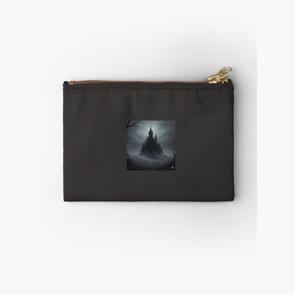 Item preview, Haunted Gothic Castle in the Mist – Dark Fantasy Landscape Art designed and sold by RZandRaiDesigns.