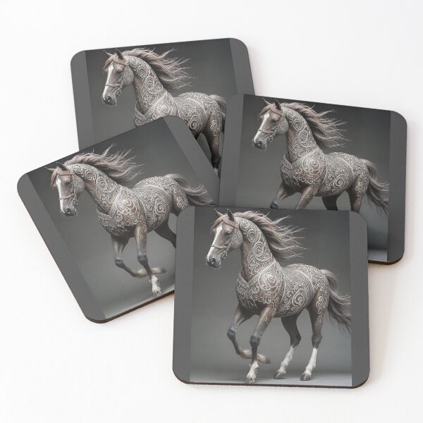 Item preview, Enchanting horse with three-dimensional decoration designed and sold by KunstGeist.