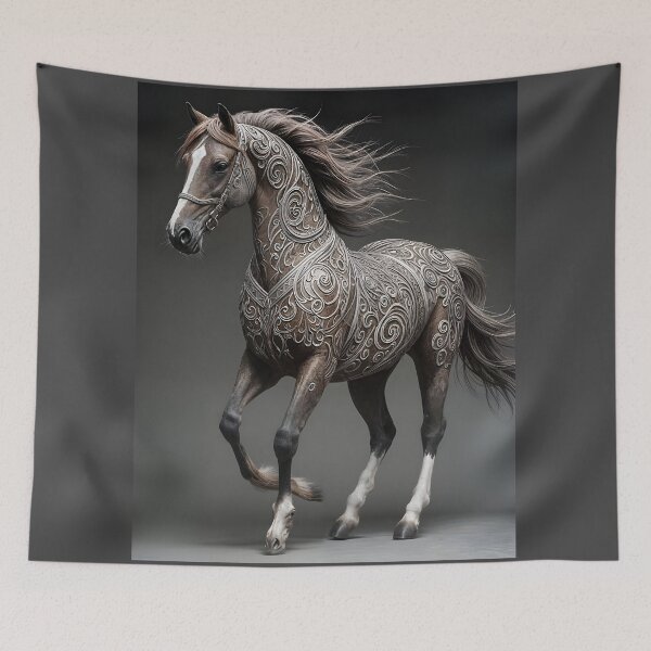 Item preview, Enchanting horse with three-dimensional decoration designed and sold by KunstGeist.