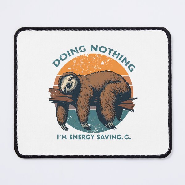 Item preview, Funny Sloth Doing Nothing – Retro Lazy Animal Humor Design designed and sold by FlorianDIY.