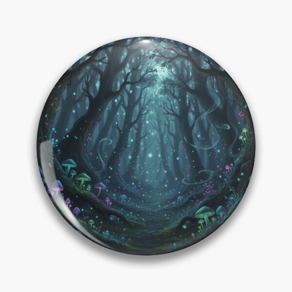 Artikelvorschau, Enchanted Forest Path – Glowing Mushrooms Fantasy Art entworfen und verkauft von RZandRaiDesigns.