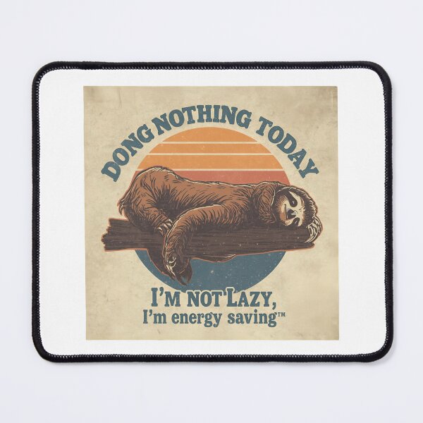 Item preview, Funny Sloth Doing Nothing – Retro Lazy Animal Humor Design designed and sold by FlorianDIY.