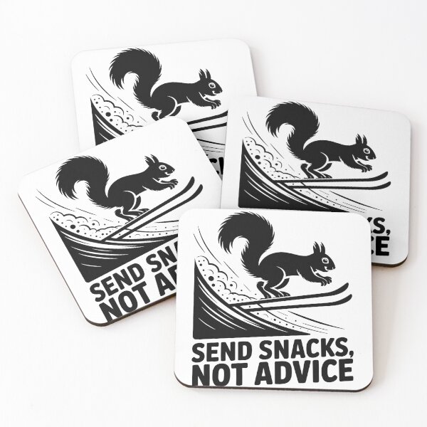 Item preview, Skiing Squirrel – Send Snacks Not Advice designed and sold by JessArty ⭐⭐⭐⭐⭐.