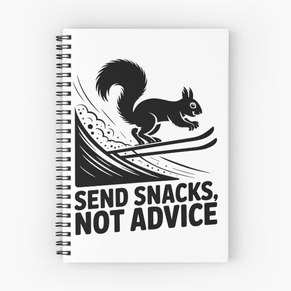 Item preview, Skiing Squirrel – Send Snacks Not Advice designed and sold by JessArty ⭐⭐⭐⭐⭐.