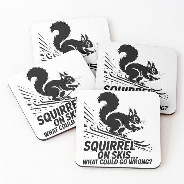 Item preview, Skiing Squirrel – What Could Go Wrong designed and sold by JessArty ⭐⭐⭐⭐⭐.