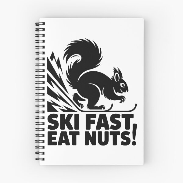 Item preview, Skiing Squirrel – Ski Fast Eat Nuts designed and sold by JessArty ⭐⭐⭐⭐⭐.
