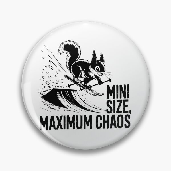 Item preview, Skiing Squirrel – Mini Size Maximum Chaos designed and sold by JessArty ⭐⭐⭐⭐⭐.
