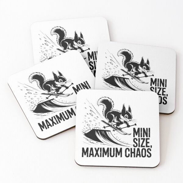 Item preview, Skiing Squirrel – Mini Size Maximum Chaos designed and sold by JessArty ⭐⭐⭐⭐⭐.