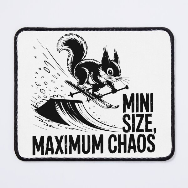 Item preview, Skiing Squirrel – Mini Size Maximum Chaos designed and sold by JessArty ⭐⭐⭐⭐⭐.