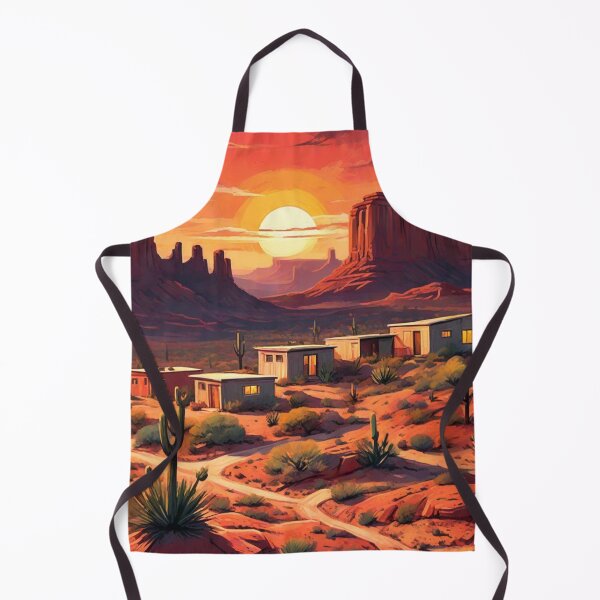 Item preview, Vintage Southwest Art | Adobe Houses & Red Rocks Print designed and sold by Esterlane.