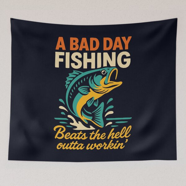 Item preview, A Bad Day Fishing Funny Outdoorsman Quote designed and sold by Victor Shadehorn.