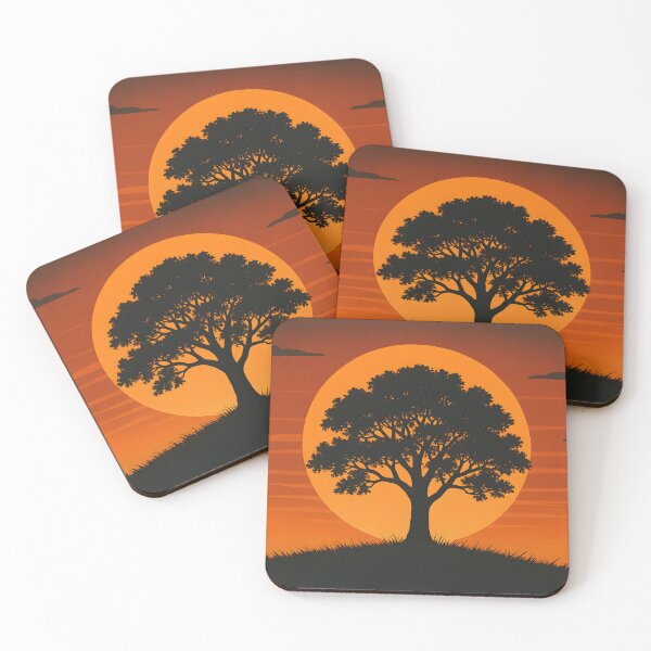 Item preview, Tree Silhouette Sunset Landscape designed and sold by SassyArtistry.